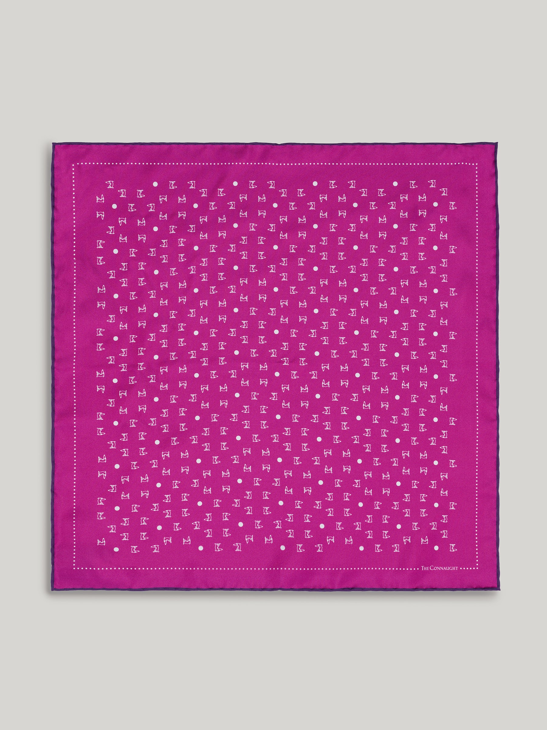 The Connaught Hound Silk Pocket Square