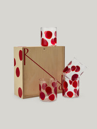 Set of Four Red Room Murano Tumblers