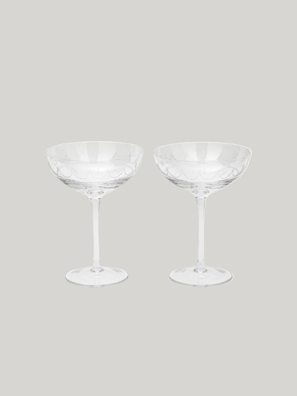 Connaught Bar Signature Champagne Coupes - Set of Two