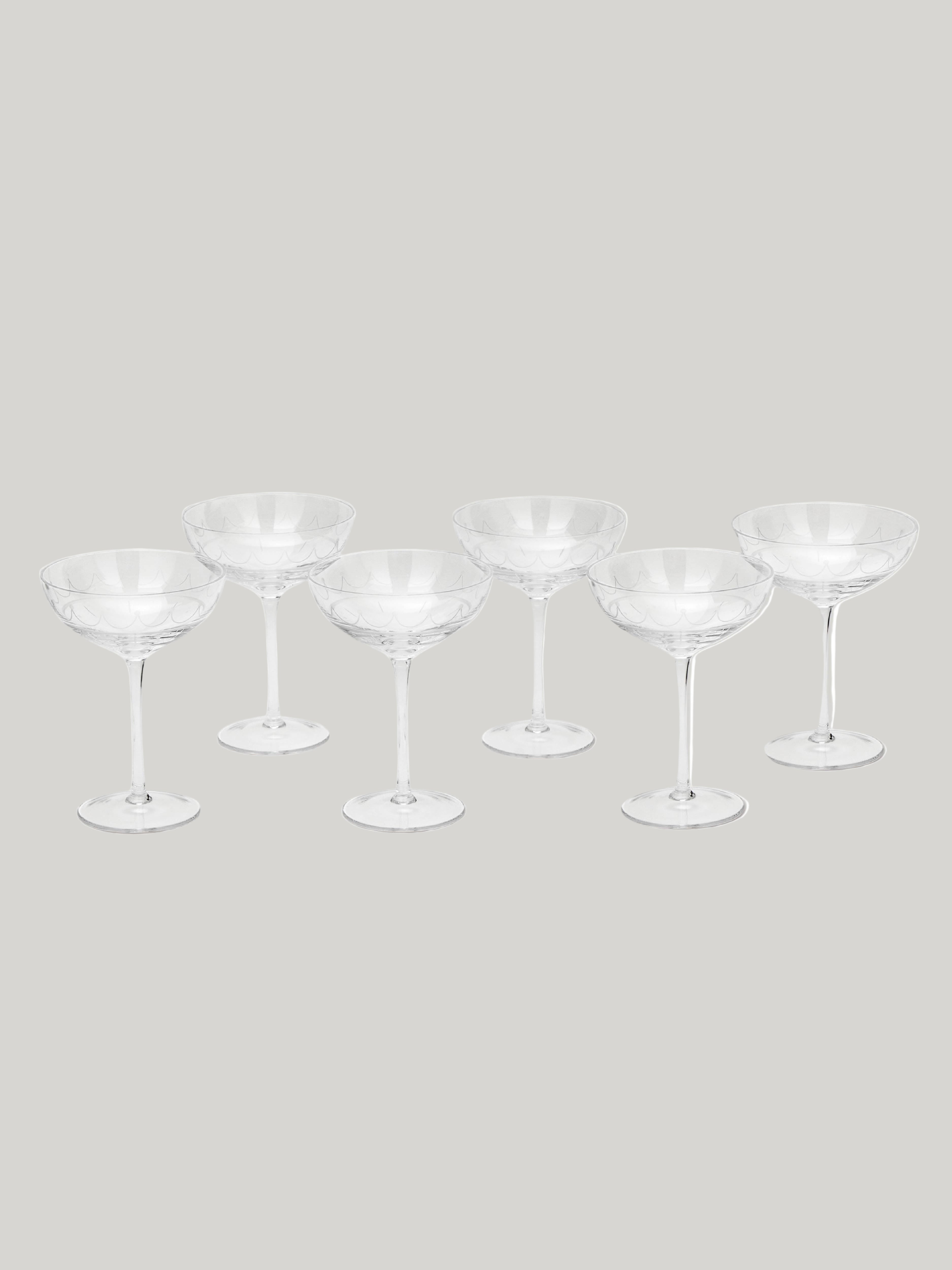 Connaught Bar Signature Champagne Coupes - Set of Six