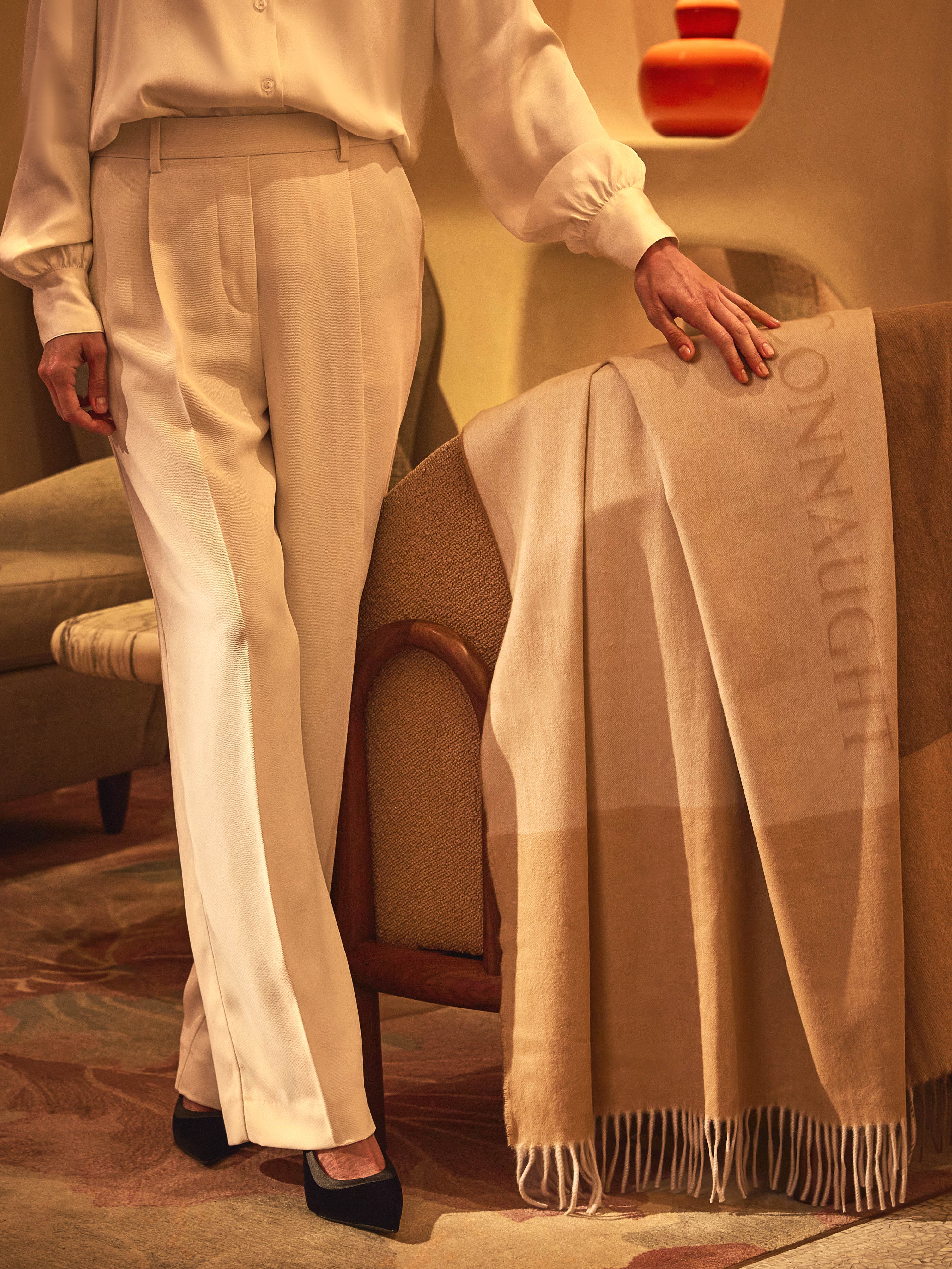 The Connaught Cashmere Checked Blanket